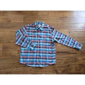 L.L Bean Slightly Fitted Ultra Soft Brushed Cotton Plaid Shirt Men's Size Large